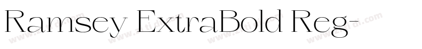 Ramsey ExtraBold Reg字体转换